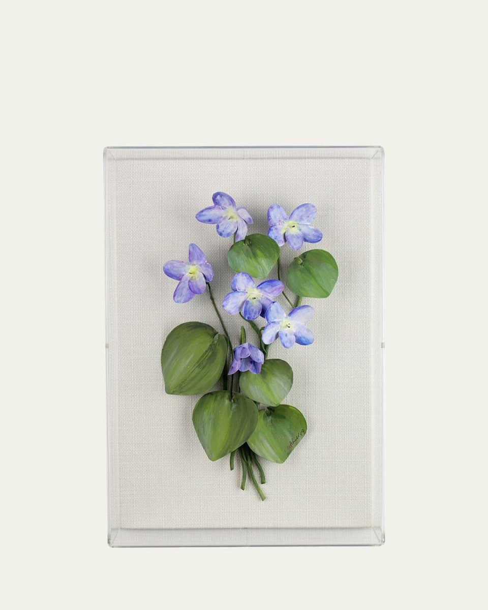 Violet February Birth Flower Wall Art